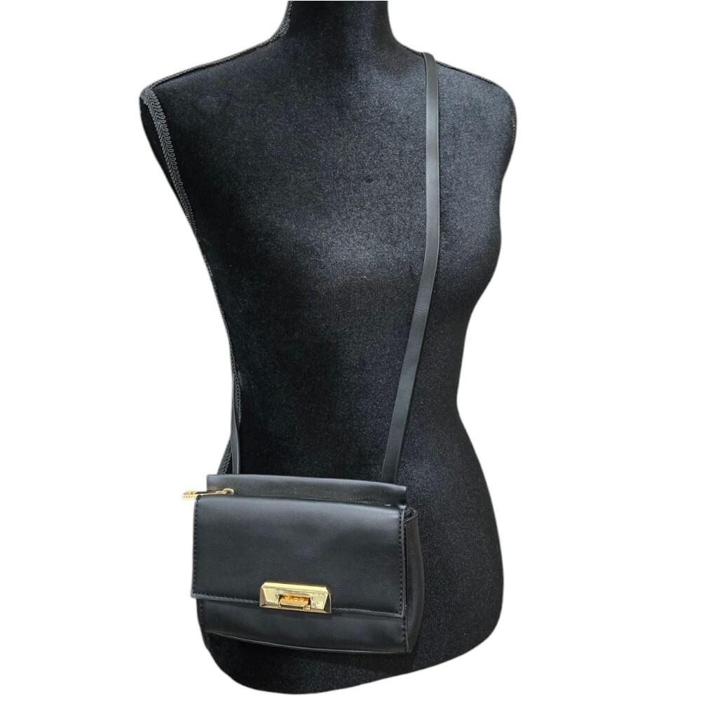 Aldo Black Leather Crossbody Mini Bag
